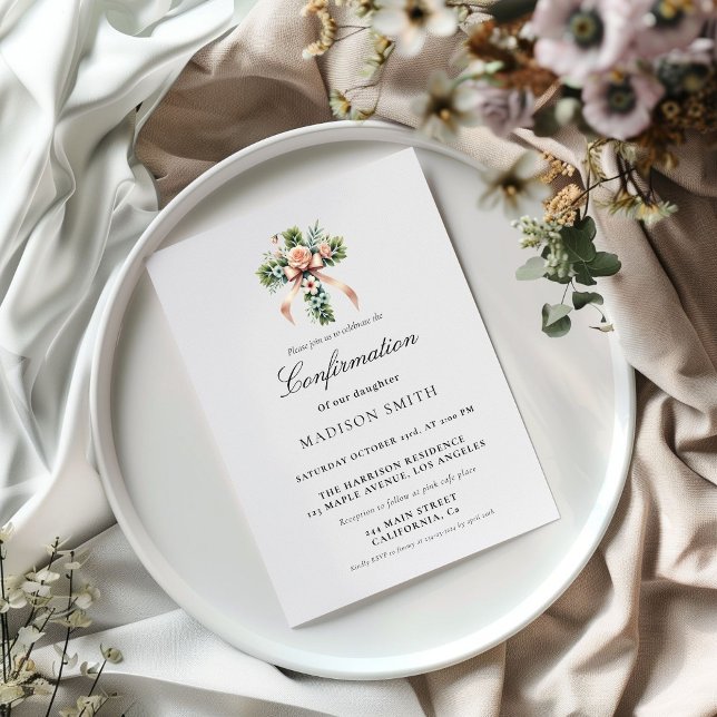 Invitation Confirmation de jardin Fleur sauvage élégant (Créateur téléchargé)