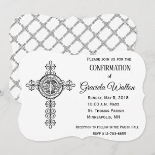 Invitation Confirmation de la croix de la colombe du Saint-Es