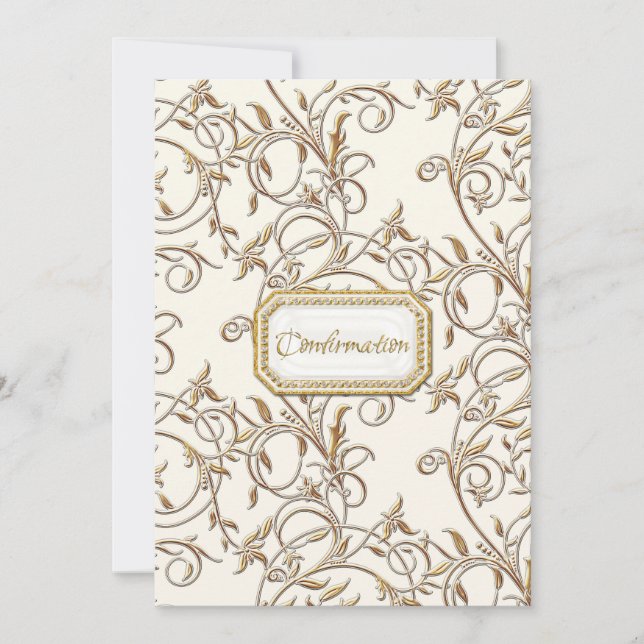 Invitation Confirmation de la Croix de la reine Glam Old Holl (Devant)