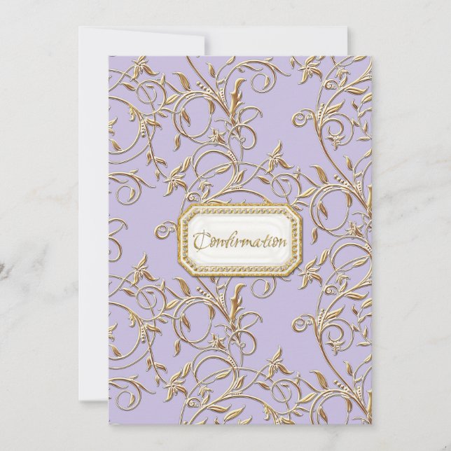 Invitation Confirmation de la Croix de la reine Glam Old Holl (Devant)