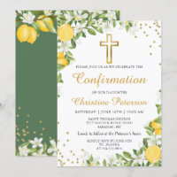 Confirmation de la croix d'or de citron vert d'été