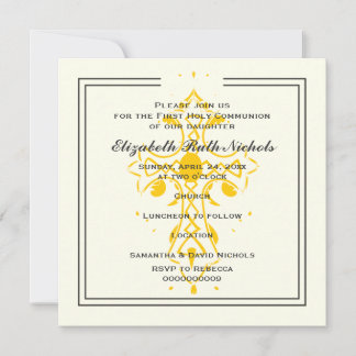 Invitation Confirmation de la première communion de la Croix