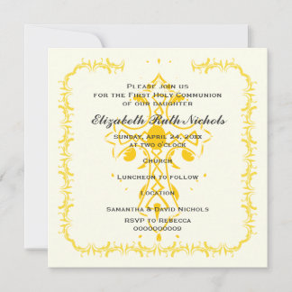 Invitation Confirmation de la première communion de la Croix