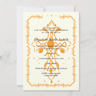 Invitation Confirmation de la première communion de la croix