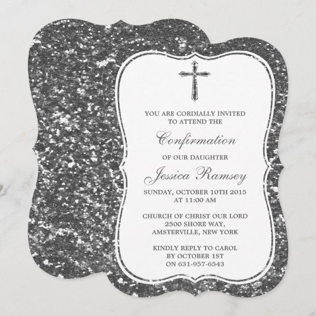 Invitation Confirmation de la sainte communion croisée de la  (Devant / Derrière)