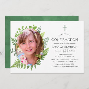 Invitation Confirmation de la verdure de la forêt d'aquarelle