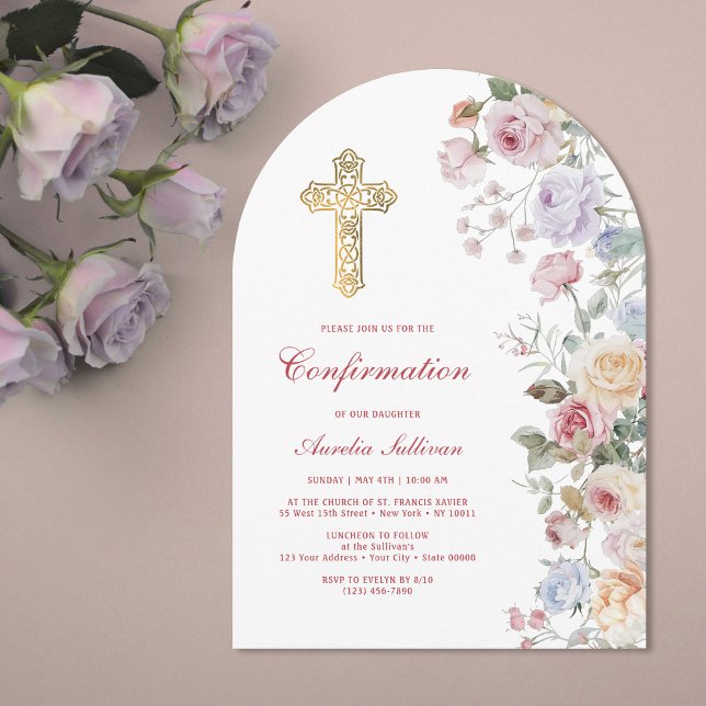 Invitation Confirmation de l'arche de roses (Créateur téléchargé)