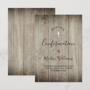 Invitation confirmation de l'arrière - plan de bois
