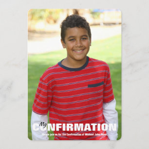 Invitation Confirmation de l'invitation de photo - COULEUR DE