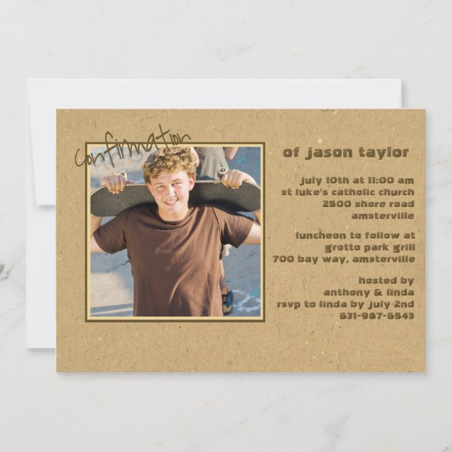 Invitation Confirmation de l'invitation de photo Décontractée (Devant)