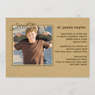 Invitation Confirmation de l'invitation de photo Décontractée