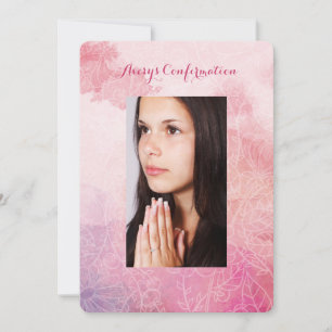 Invitation Confirmation de photo florale