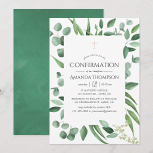 Invitation Confirmation de verdure d'eucalyptus