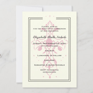 Invitation Confirmation du baptême de la première communion r