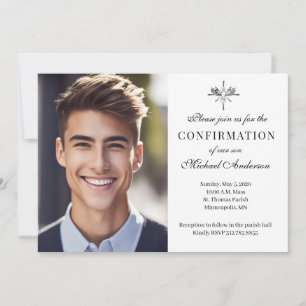 Invitation Confirmation du sacrement Photo Religieuse