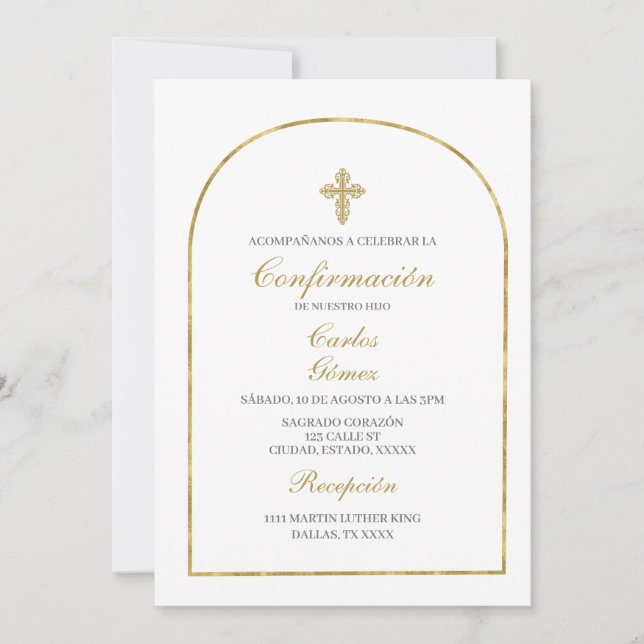 Invitation Confirmation élégante  (Devant)