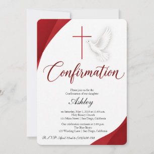 Invitation Confirmation élégante moderne de la Croix de la Co