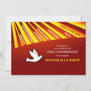 Invitation Confirmation Fille Personnaliser, Cust
