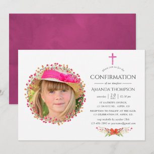 Invitation Confirmation Fleur de Aquarelle
