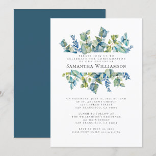 Invitation Confirmation Fleurs d'aquarelle modernes