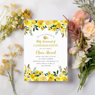 Invitation Confirmation florale Sunny Meadow