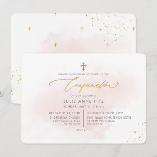 Invitation Confirmation PixDezines H2 Rose Pâle Légèrement La