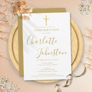 Invitation Confirmation Signature Or Moderne Dorée