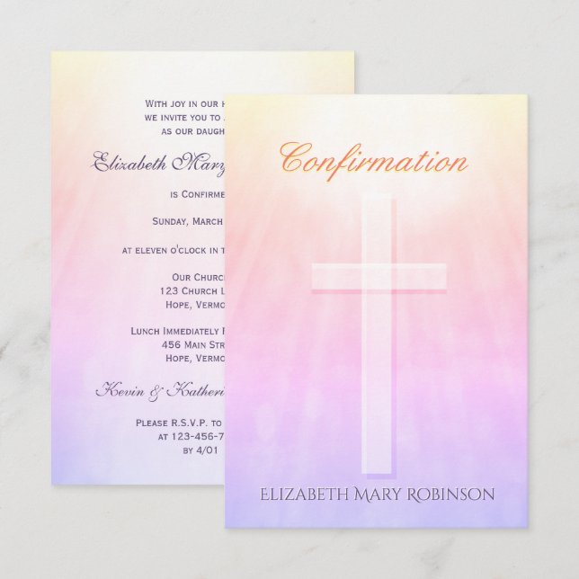 Invitation Confirmations (Devant / Derrière)