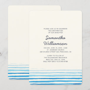 Invitation Confirmations  Bandes aquarelles modernes