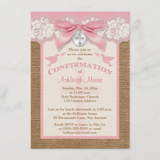 Invitation Confirmations | BOW ET CHARME IMPRIMÉS | Burlap |