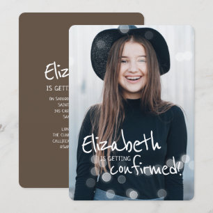 Invitation Confirmations  Photo personnalisée avec les lumièr