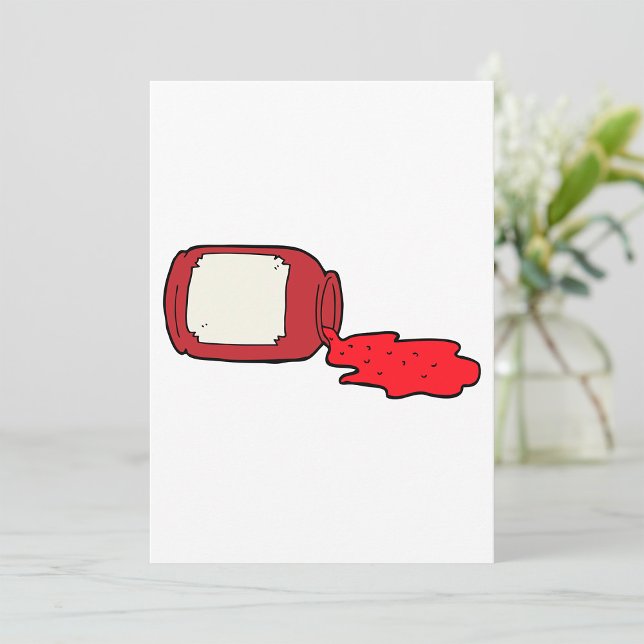 Invitation Confiture déversée Cute Jelly Rouge Jar (Créateur téléchargé)