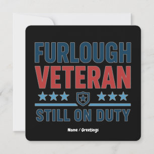 Invitation Congé Veteran Toujours En Service Patriotique Mini