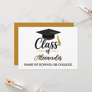 Invitation Congratulations Graduate Name Script Graduation 