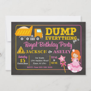 Invitation conjointe anniversaire Construction & P