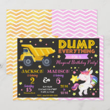 Invitation conjointe d'anniversaire de la construc