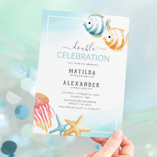 Invitation conjointe d'anniversaire pour enfants s