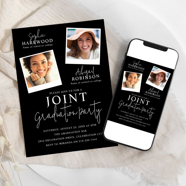 Invitation conjointe de fête de fin d'études en ph (Créateur téléchargé)