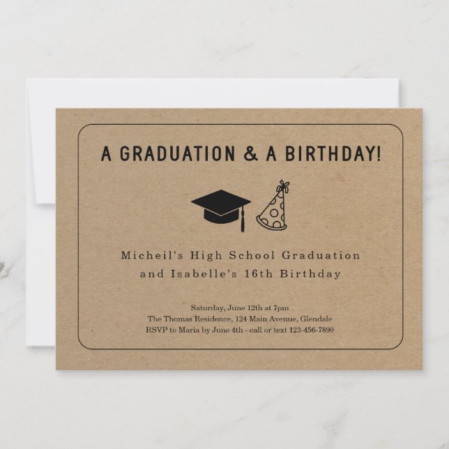Invitation conjointe pour la remise des diplômes e (Devant)