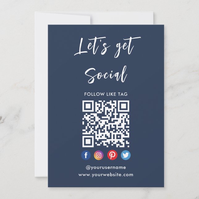 Invitation Connectez-vous aux médias sociaux américains Moder (Devant)