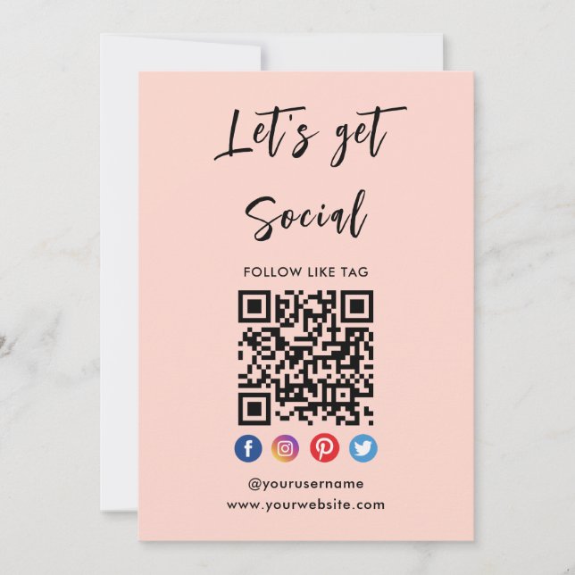 Invitation Connectez-Vous Aux Médias Sociaux Américains Moder (Devant)