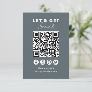 Invitation Connectez-vous aux médias sociaux américains QR Co