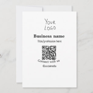Invitation Connectez-vous avec nous logo entreprise QR nom de