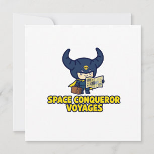 Invitation Conquérant de l'Espace Voyages Rétro Bande Dessiné