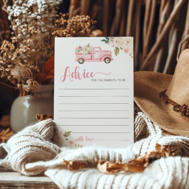 Invitation Conseil citrouille Baby shower Camion Pour Les Par (Créateur téléchargé)