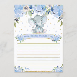 Invitation Conseil de Baby shower des éléphants pour les pare