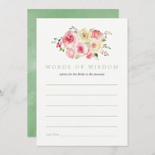 Invitation Conseil de la mariée Floral Blush et Sage Fête des