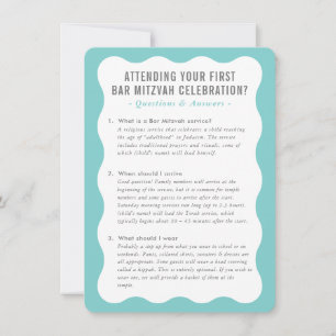 Invitation Conseil d'information de service bat mitzvah gris