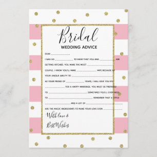 Invitation Conseil mariage la mariée connaît le jeu de douche