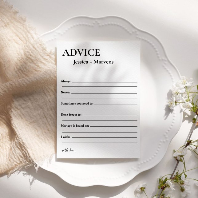 Invitation Conseil minimaliste pour la mariée (Créateur téléchargé)